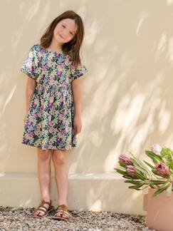 -Robe fille imprimé fleurs
