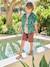 Bermuda garçon 5 poches argile+bleu grisé+terracotta+vert émeraude - vertbaudet enfant 