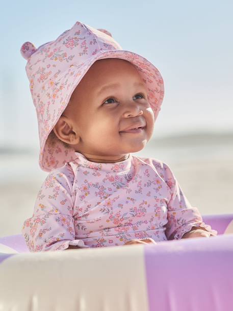 Anti-uv badpak 3-delig roze (poederkleur) - vertbaudet enfant 