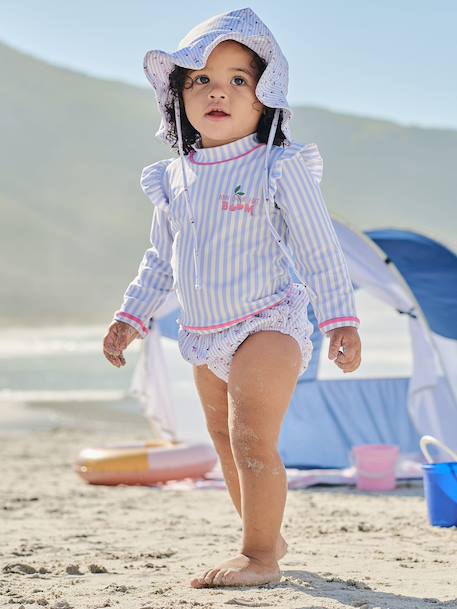 Bébé-Maillot bain 3 pièces rayures