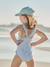 Maillot de bain rayé 1 pièce fille bleu ciel - vertbaudet enfant 