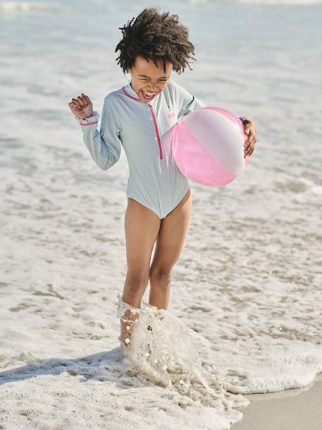 Combinaison de bain fille anti-uv vert d'eau - vertbaudet enfant 