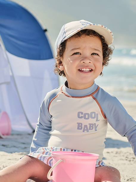 UV-werend babypakje grijsblauw - vertbaudet enfant 
