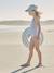 Maillot de bain rayé 1 pièce fille bleu ciel - vertbaudet enfant 