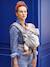 Porte-bébé physiologique HoodieCarrier 2 gris+noir+noir imprimé - vertbaudet enfant 