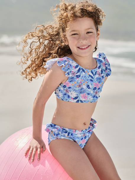 Maillot de bain 2 pièces fille vert d'eau - vertbaudet enfant 