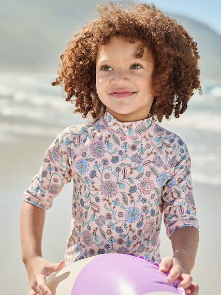 Maillot 2 pièces bain fille anti UV rose nude - vertbaudet enfant 