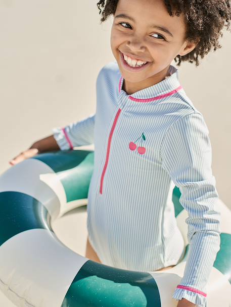 Anti-uv badpak voor meisjes blauwgroen - vertbaudet enfant 