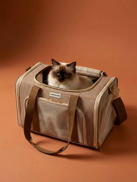 Rugzak voor het vervoeren van dieren beige, gestreept - vertbaudet enfant 