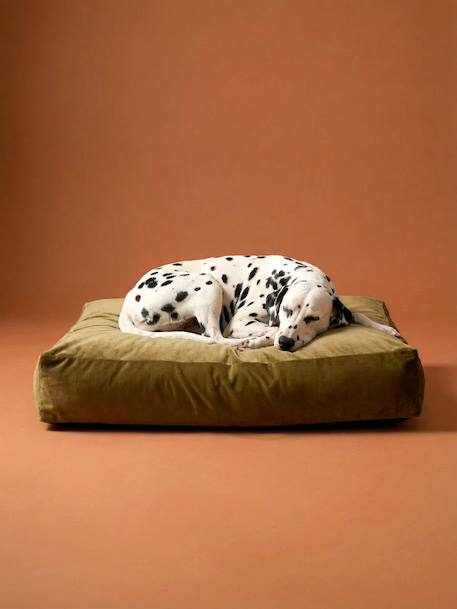 Housse matelas velours rectangle kaki - vertbaudet enfant 