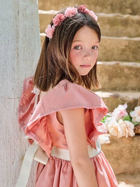 Fille-Accessoires-Couronne fleurs rose blush