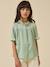 Chemise fille en gaze - coton biologique vert sauge - vertbaudet enfant 