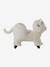 Porteur animal à roulettes en bois FSC® blanc+chocolat+marron+rose - vertbaudet enfant 