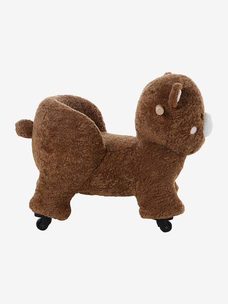Porteur animal à roulettes en bois FSC® chocolat - vertbaudet enfant 