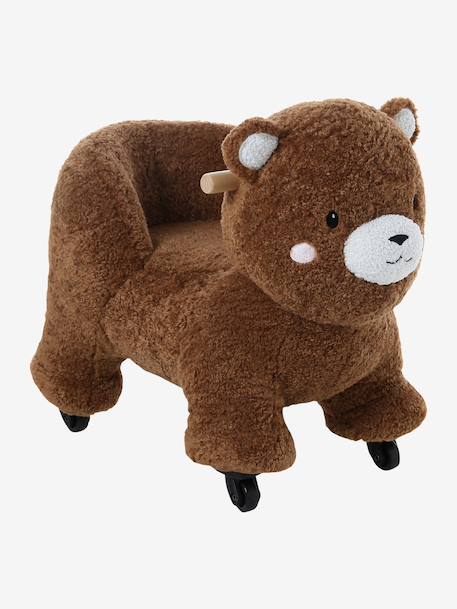 Porteur animal à roulettes en bois FSC® chocolat - vertbaudet enfant 