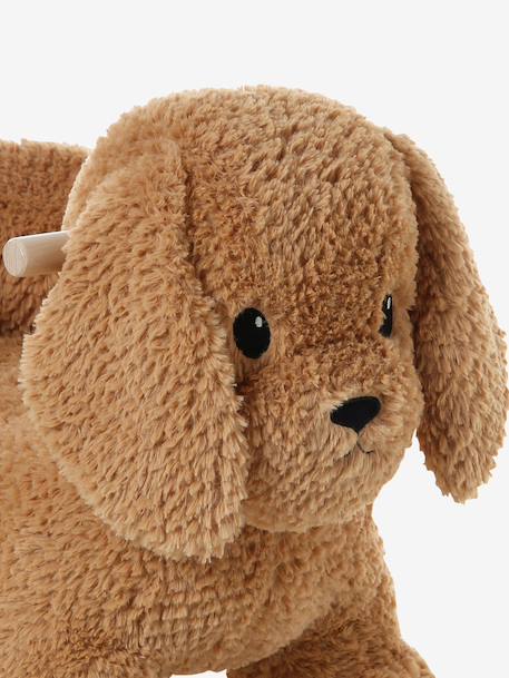 Porteur animal à roulettes en bois FSC® blanc+chocolat+marron+rose - vertbaudet enfant 