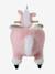 Porteur animal à roulettes en bois FSC® blanc+chocolat+marron+rose - vertbaudet enfant 