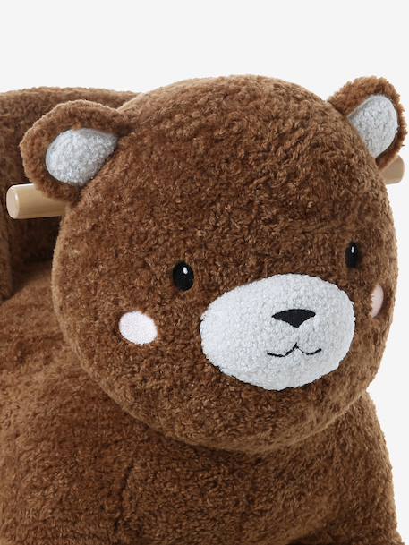 Houten dier op wielen FSCÂ® bruin+chocoladebruin+rozen+wit - vertbaudet enfant 