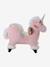 Porteur animal à roulettes en bois FSC® blanc+chocolat+marron+rose - vertbaudet enfant 