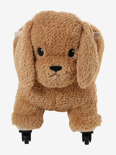Porteur animal à roulettes en bois FSC® blanc+chocolat+marron+rose - vertbaudet enfant 