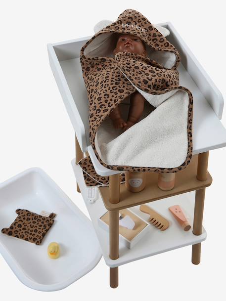 Personaliseerbare badcape voor pop bruin - vertbaudet enfant 