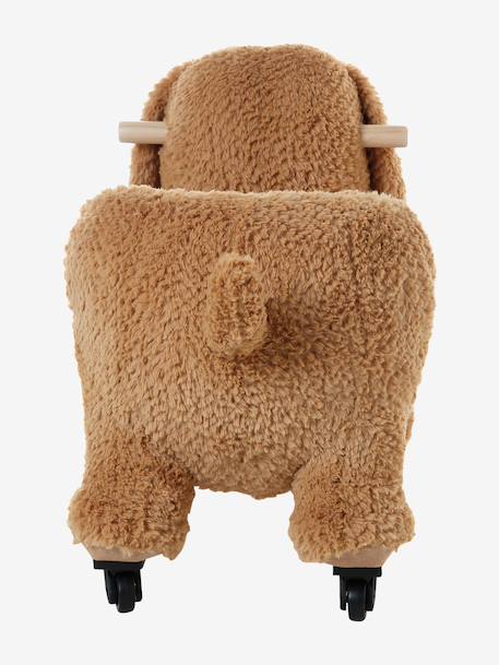 Porteur animal à roulettes en bois FSC® blanc+chocolat+marron+rose - vertbaudet enfant 