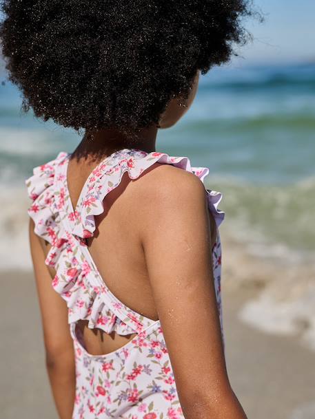 Badpak met ruches meerkleurig - vertbaudet enfant 