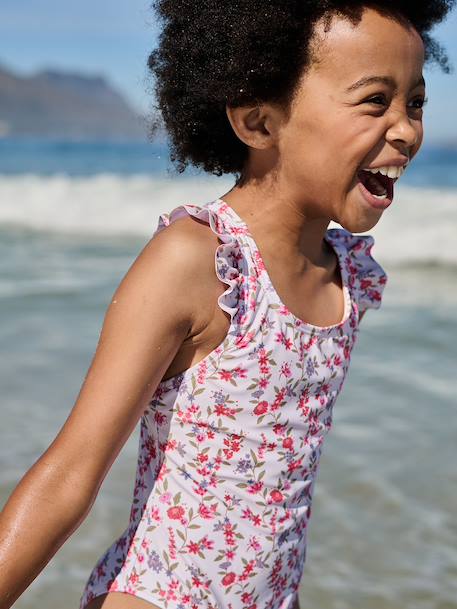 Badpak met ruches meerkleurig - vertbaudet enfant 