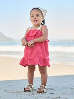 -Set met jurk en bandanaslabbetje voor babymeisjes