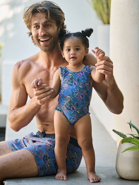 Short de bain homme capsule famille bleu - vertbaudet enfant 