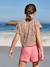 Short fille taille en gaze de coton beige+bleu pâle+rose+vert sauge - vertbaudet enfant 