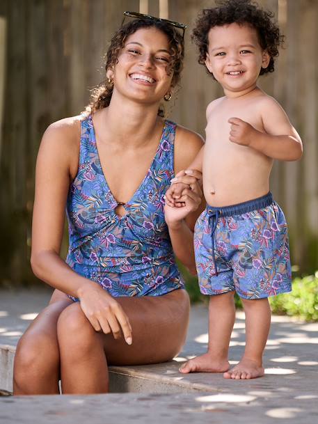 Maillot de bain 1 pièce capsule famille bleu - vertbaudet enfant 