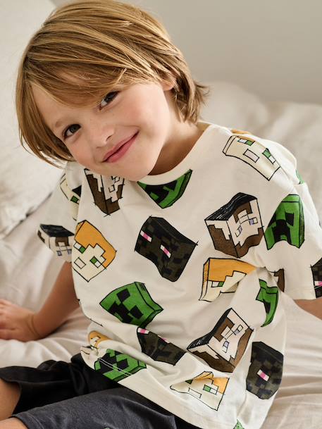 Ensemble pyjama garçon Minecraft anthracite - vertbaudet enfant 