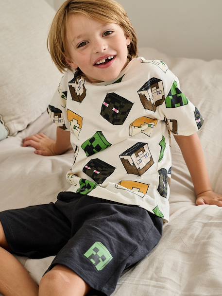 Minecraft pyjama babyset voor jongens antraciet - vertbaudet enfant 