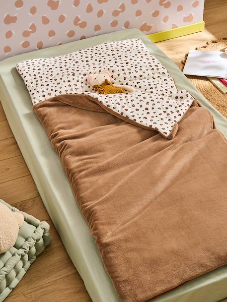Sac de couchage polaire léopard enfant noisette - vertbaudet enfant 