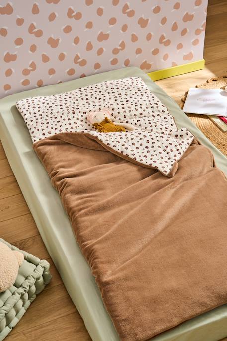 Sac de couchage polaire léopard enfant noisette - vertbaudet enfant 
