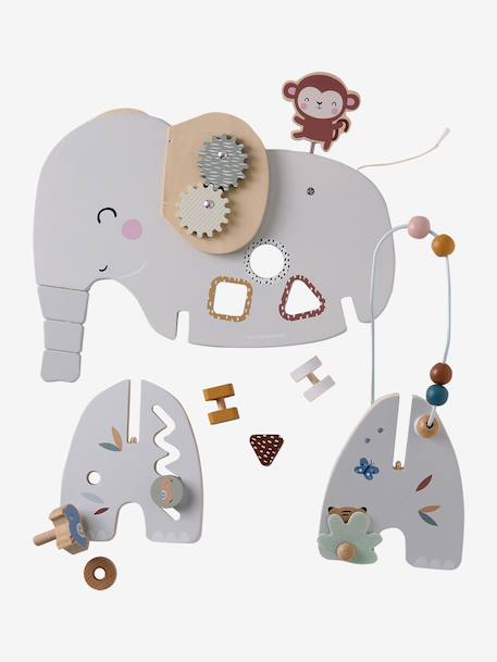 Houten FSCÂ® activiteiten olifant grijs - vertbaudet enfant 