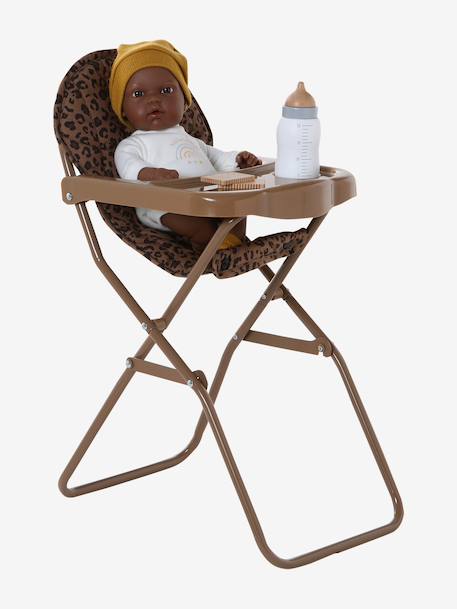 Chaise haute pour poupon métal marron - vertbaudet enfant 