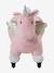 Porteur animal à roulettes en bois FSC® blanc+chocolat+marron+rose - vertbaudet enfant 
