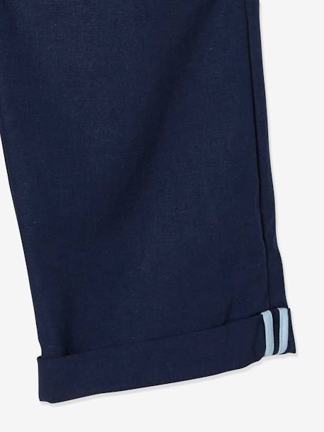 Bermuda garçon cérémonie en coton/lin beige+beige clair+bleu+marine foncé+vert sauge - vertbaudet enfant 