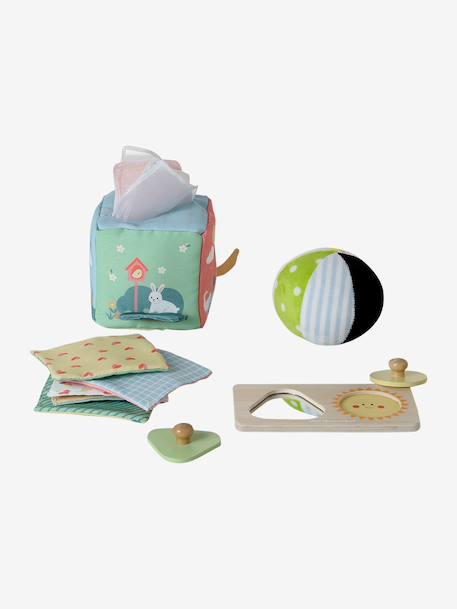 Houten FSCÂ®-activiteitenkoffer voor baby's meerkleurig - vertbaudet enfant 