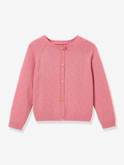 -Cardigan fille points fantaisie