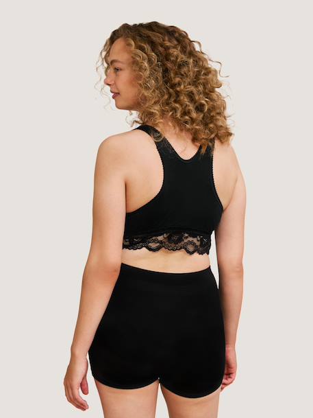 Soutien-gorge cache-coeur de grossesse et d'allaitement en coton bio Noir - vertbaudet enfant 