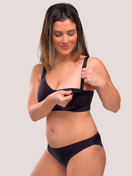 Soutien-gorge grossesse et allaitement rembourré sans coutures CARRIWELL NOIR - vertbaudet enfant 