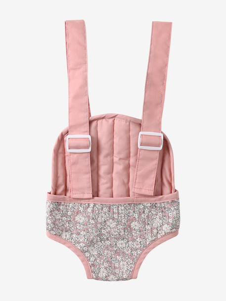 Porte-poupon en gaze de coton jaune+noir+rose+rose imprimé - vertbaudet enfant 