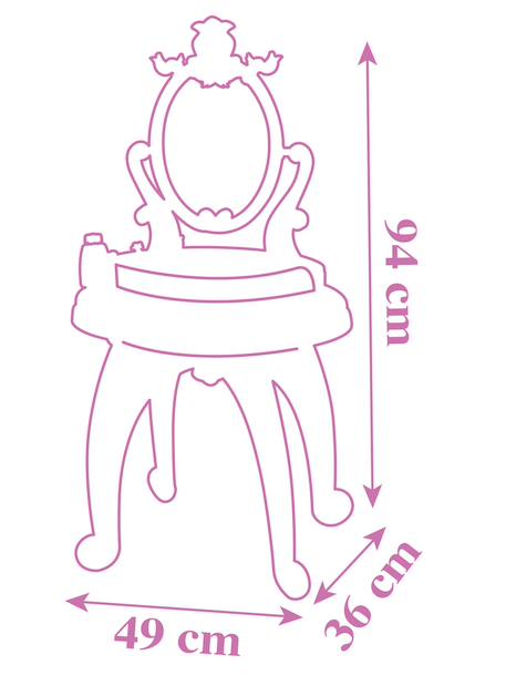 Kaptafel 2 in 1 Disney Princess rozen - vertbaudet enfant 