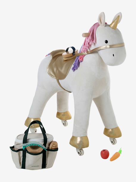 Trekpaardje FSC 100%-hout bruin+donkerbruin+wit - vertbaudet enfant 