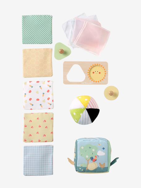 Houten FSCÂ®-activiteitenkoffer voor baby's meerkleurig - vertbaudet enfant 