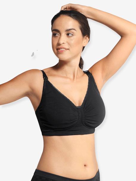 Soutien-gorge rembourré grossesse et allaitement sans coutures Carri-gel NOIR - vertbaudet enfant 