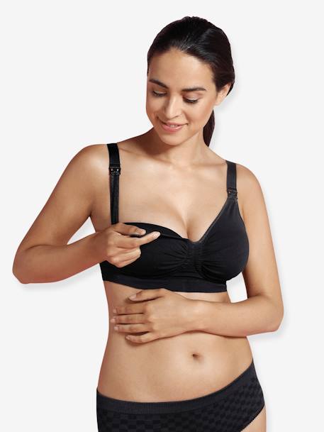 Soutien-gorge grossesse et allaitement sans coutures Carri-gel Blanc+NOIR - vertbaudet enfant 